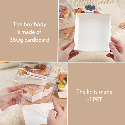 48PCS Mini Charcuterie Boxes with Clear Lids