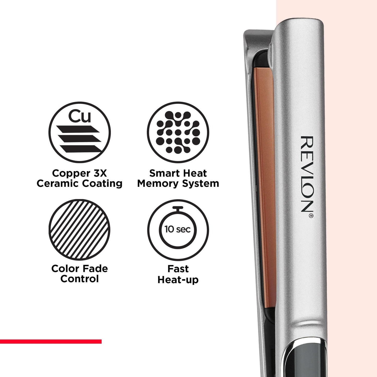 Revlon Copper Smooth Flat Iron for Shiny Hair