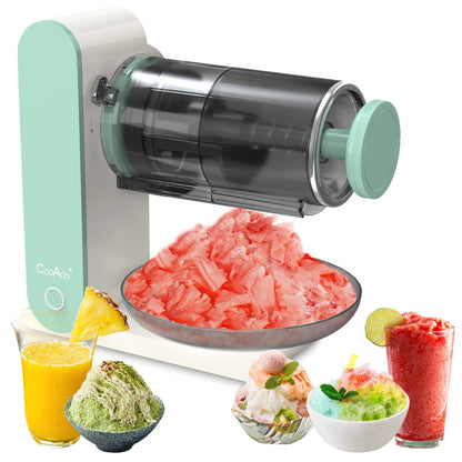 Electric Snow Cone Shaved Ice Machine, USB Rechargeable Ice Crusher w/ 2 Silicone Ice Molds, Portable Snow Cone Shaved Ice Maker for Frozen Yogurt Syrups Drink Slushies Machines for Home Outdoor Party