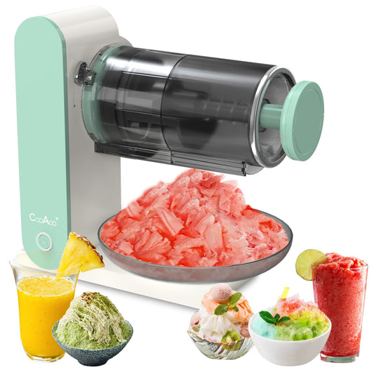 Electric Snow Cone Shaved Ice Machine, USB Rechargeable Ice Crusher w/ 2 Silicone Ice Molds, Portable Snow Cone Shaved Ice Maker for Frozen Yogurt Syrups Drink Slushies Machines for Home Outdoor Party