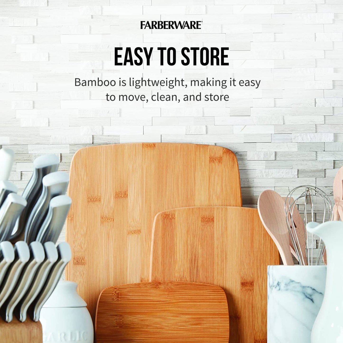 Farberware 3-Piece Bamboo Cutting Board Set