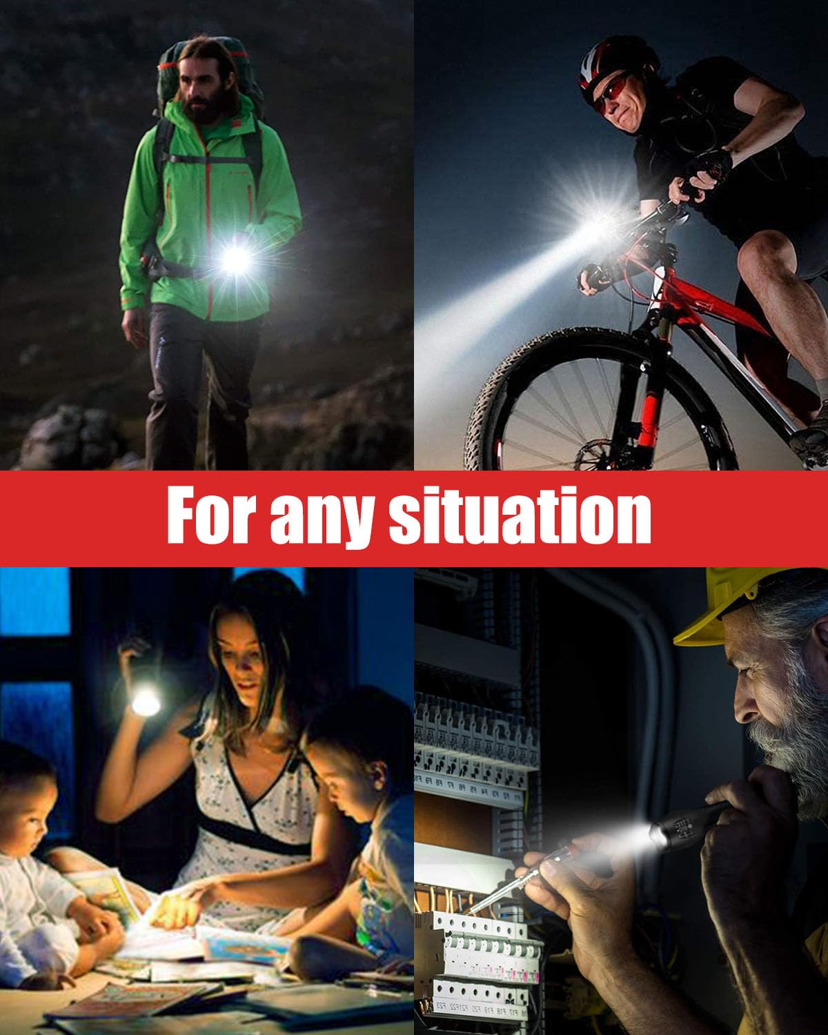 Victoper LED Flashlight 2 Pack, Bright 2000 Lumens Tactical Flashlights High Lumens with 5 Modes, Waterproof Zoomable Flash Light for Outdoor, Gifts for Christmas Stocking Camping Essentials Gear