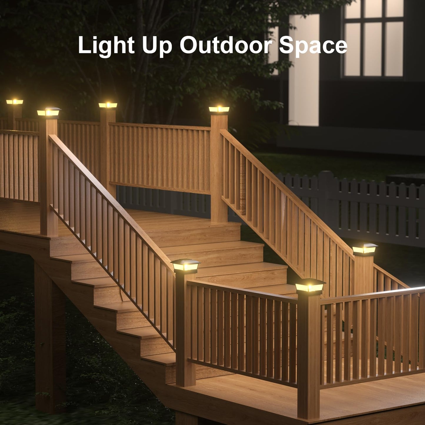 Get 2 for the Price of 1 Solar Post Cap Lights with Edison Bulbs