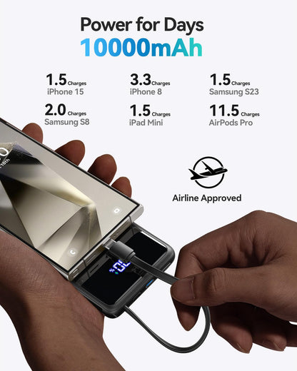 10000mAh INIU Portable Charger with USB-C Cable