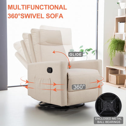 360 Swivel Rocker Recliner Chair for Adults