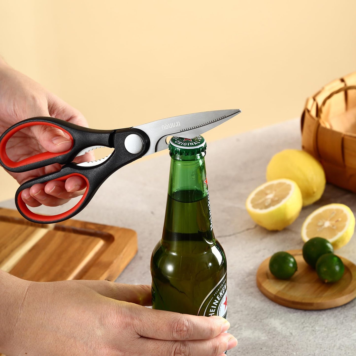 2 Pack LIVINGO Heavy Duty Kitchen Scissors