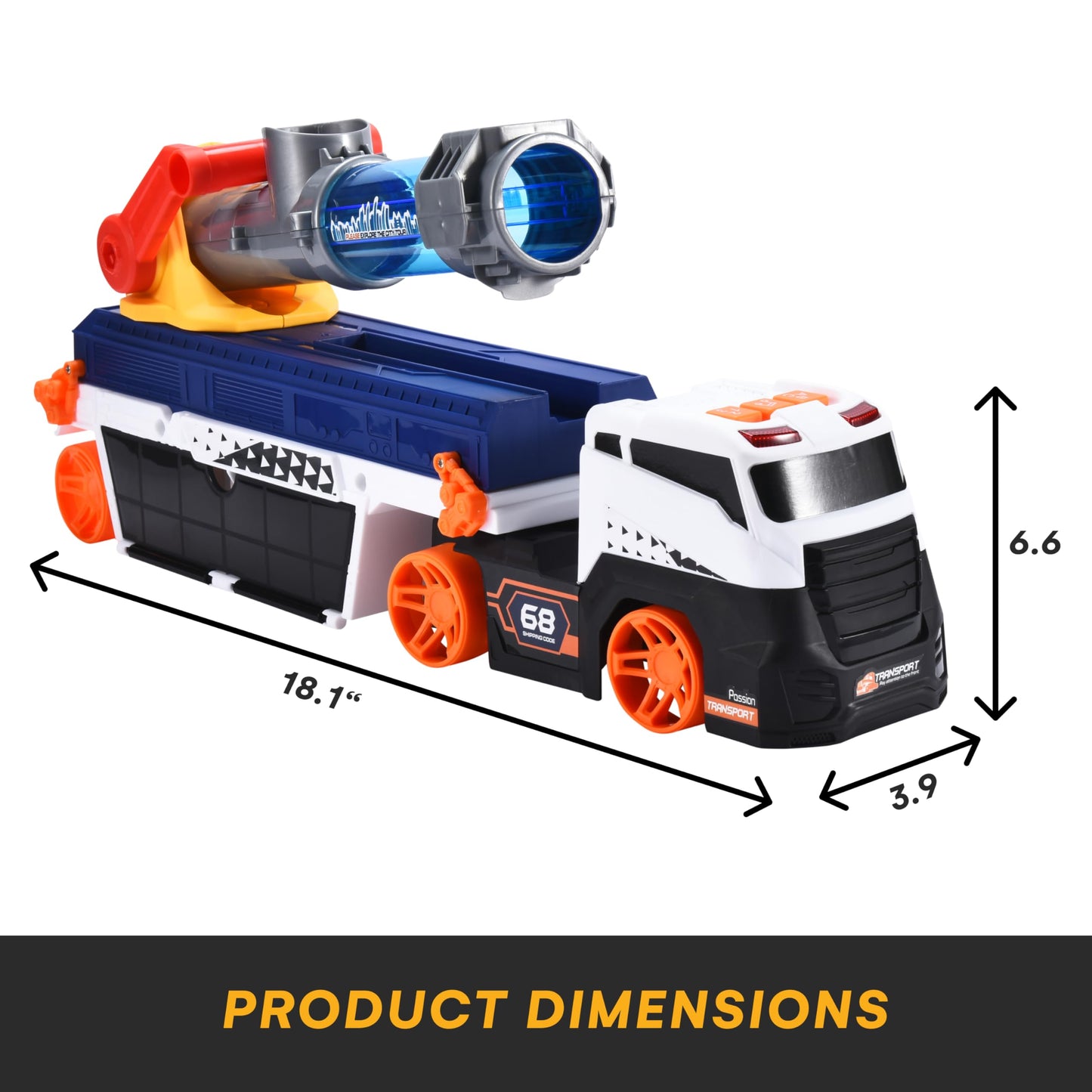 Cannonball Truck with Adjustable Barrel for Toddlers