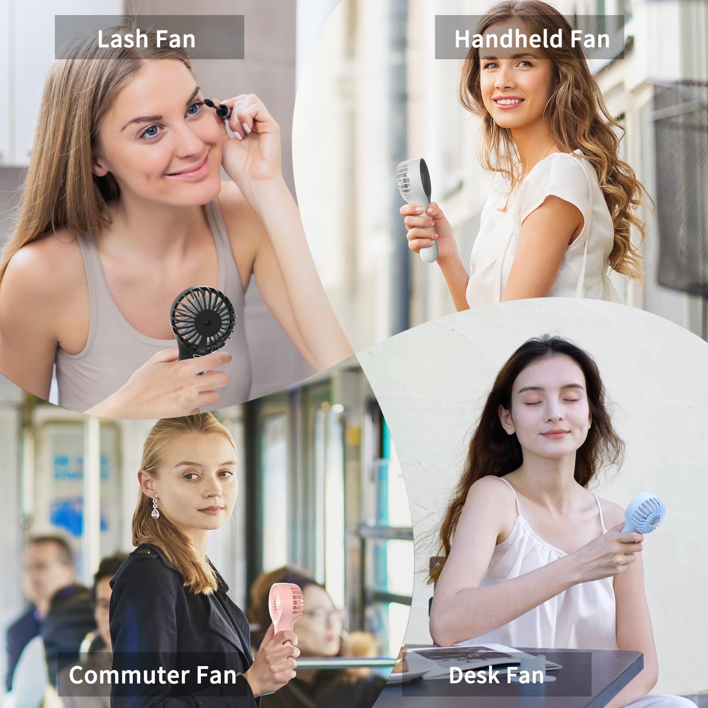 Portable USB Rechargeable Handheld Fan by DABAIHQ
