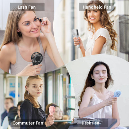 Portable USB Rechargeable Handheld Fan by DABAIHQ