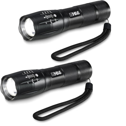 H&S Tactical LED Flashlight Set of 2