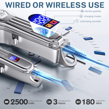 KIKIDO Cordless Hair Clippers with LCD Display