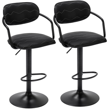 2 Pack VECELO Adjustable Swivel Bar Stools