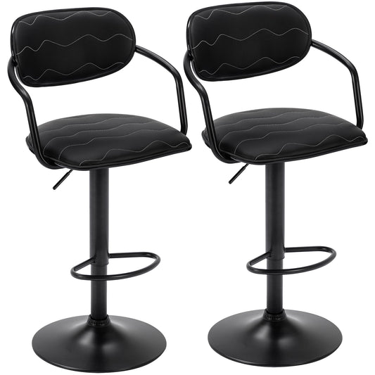 2 Pack VECELO Adjustable Swivel Bar Stools