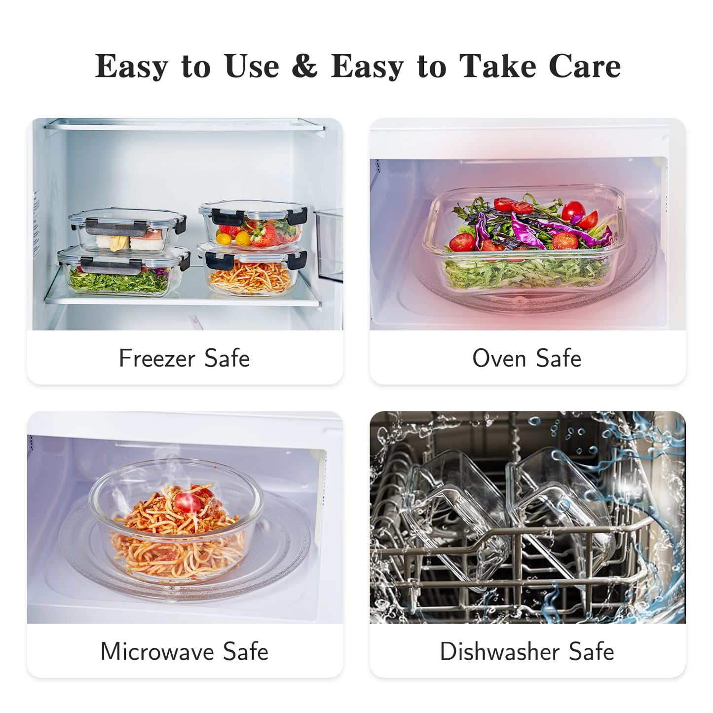 18-Piece Glass Food Storage Containers Set