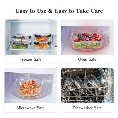 18-Piece Glass Food Storage Containers Set