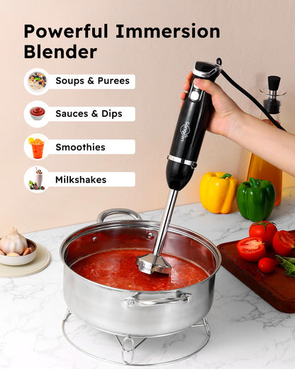 6-in-1 Immersion Blender with Chopper & Whisk