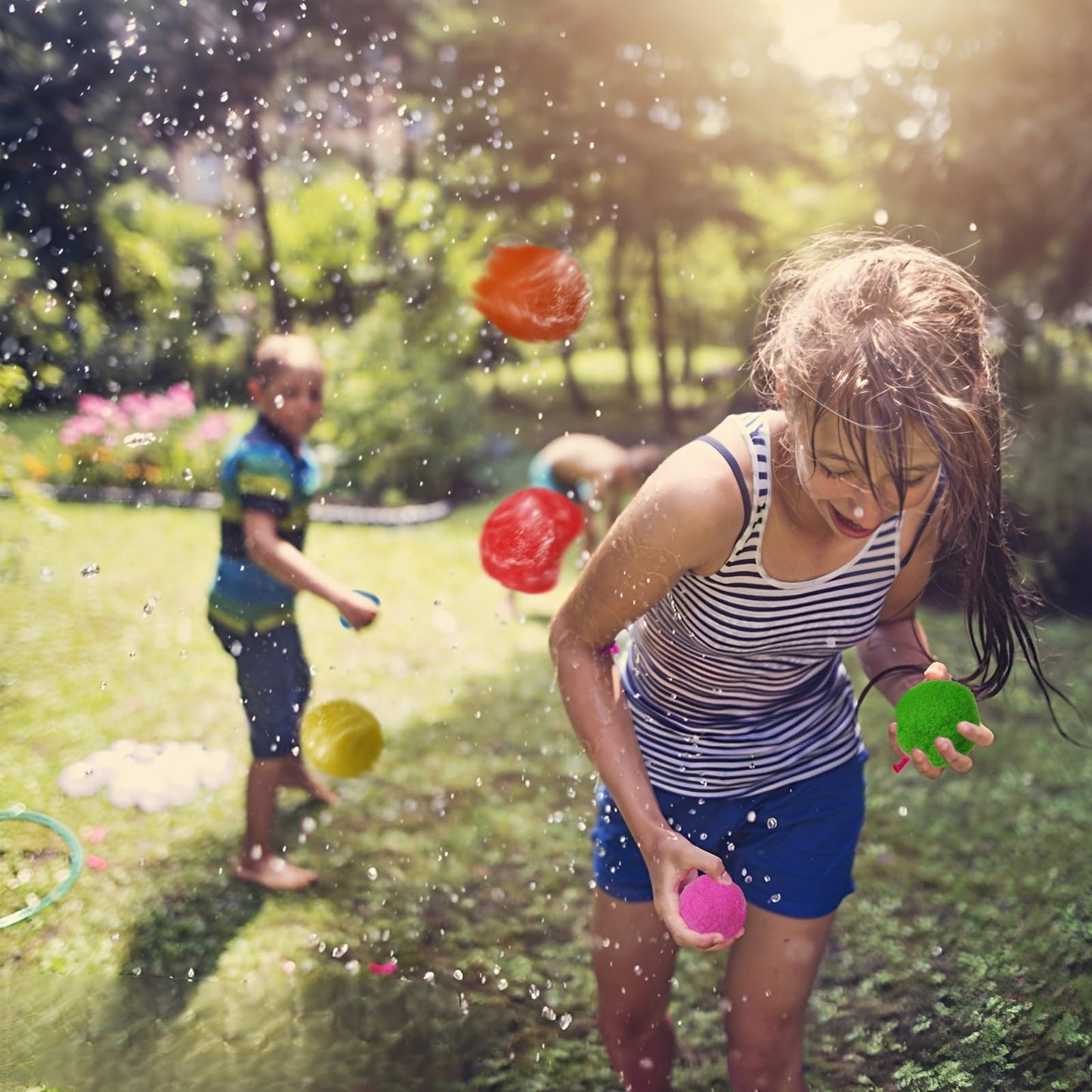 60 PCS Reusable Water Soaker Balls for Summer Fun