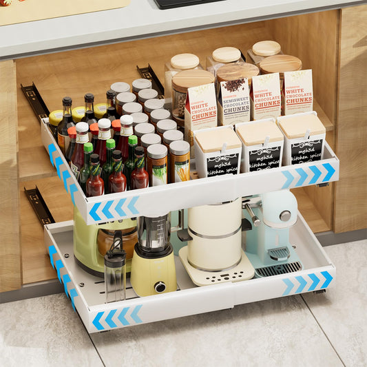 Expandable Slide Out Drawer Organizer for Kitchen