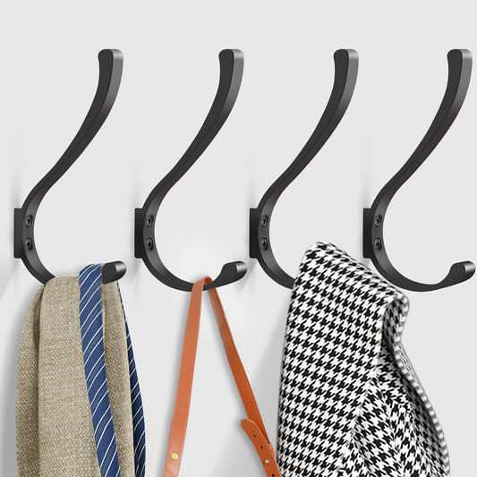 4 Pack Heavy Duty Wall Hooks for Hanging