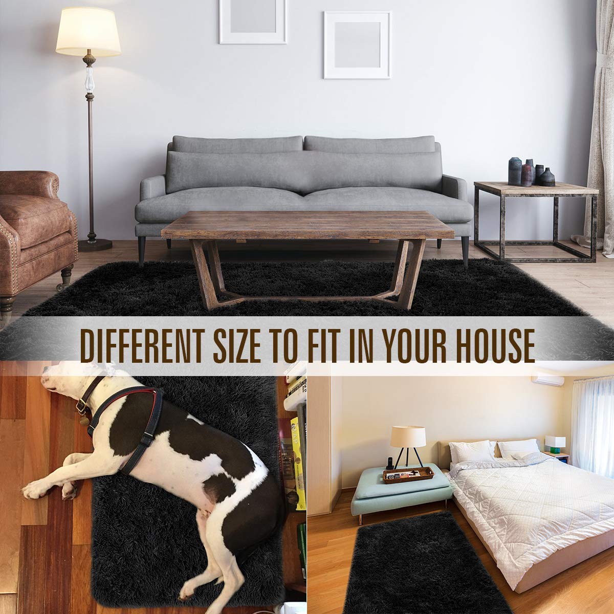 LOCHAS Ultra Soft Fluffy Area Rug 2x3 Feet