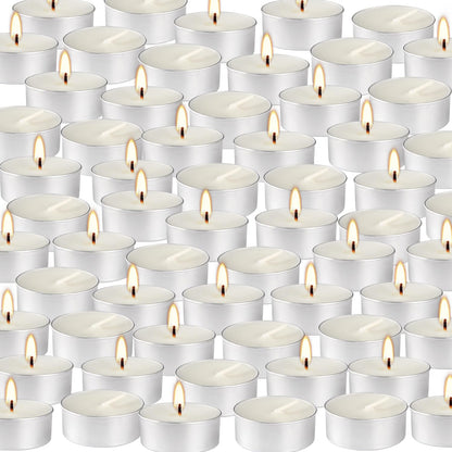 White Unscented Tealight Candles Set of 300 Bulk,Small Votive Light Candle for Home Wedding, Paraffin Cotton Wick,Clean Burning & Smokeless 4 Hour Burn Time