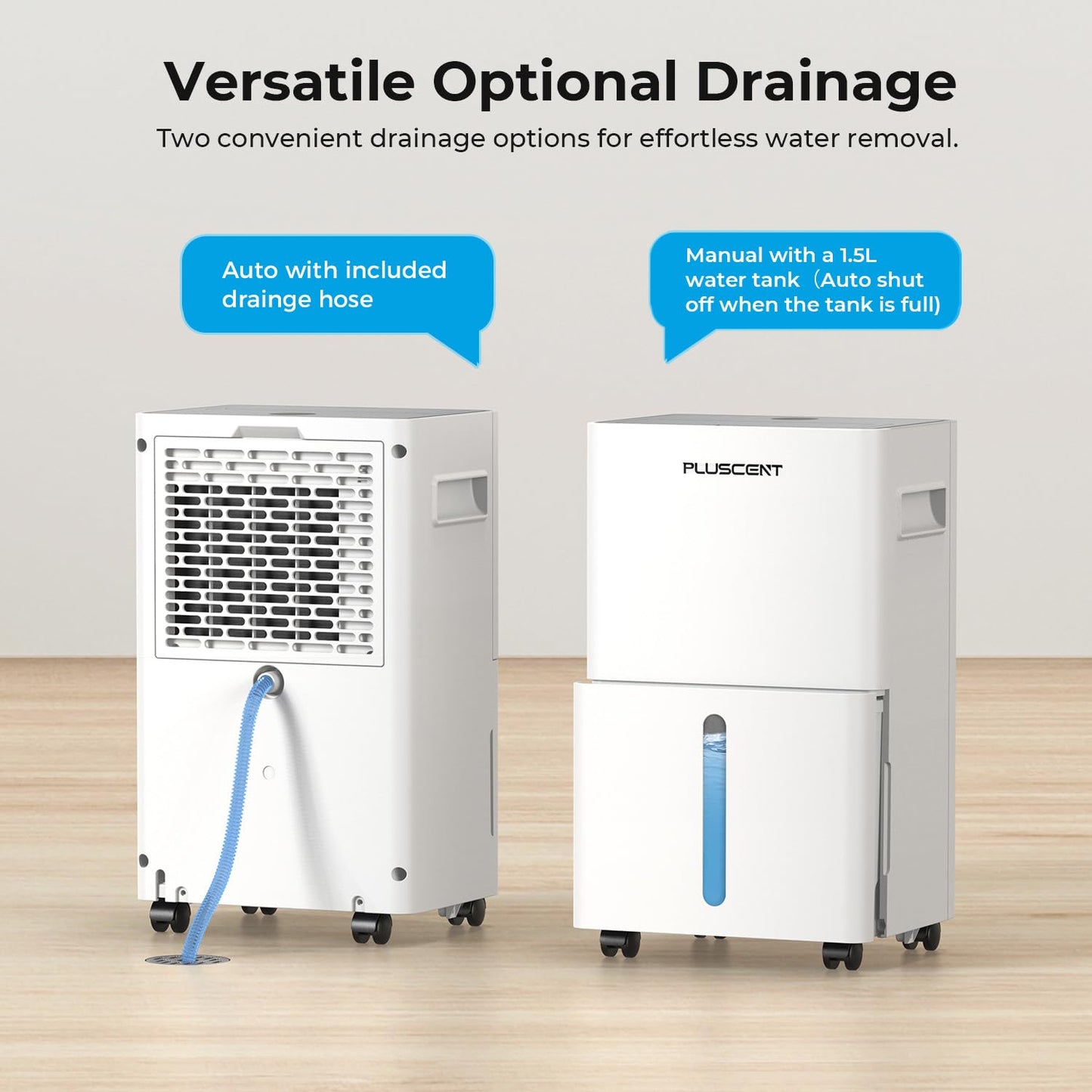 21 Pints PLUSCENT Dehumidifier for Home & Basement