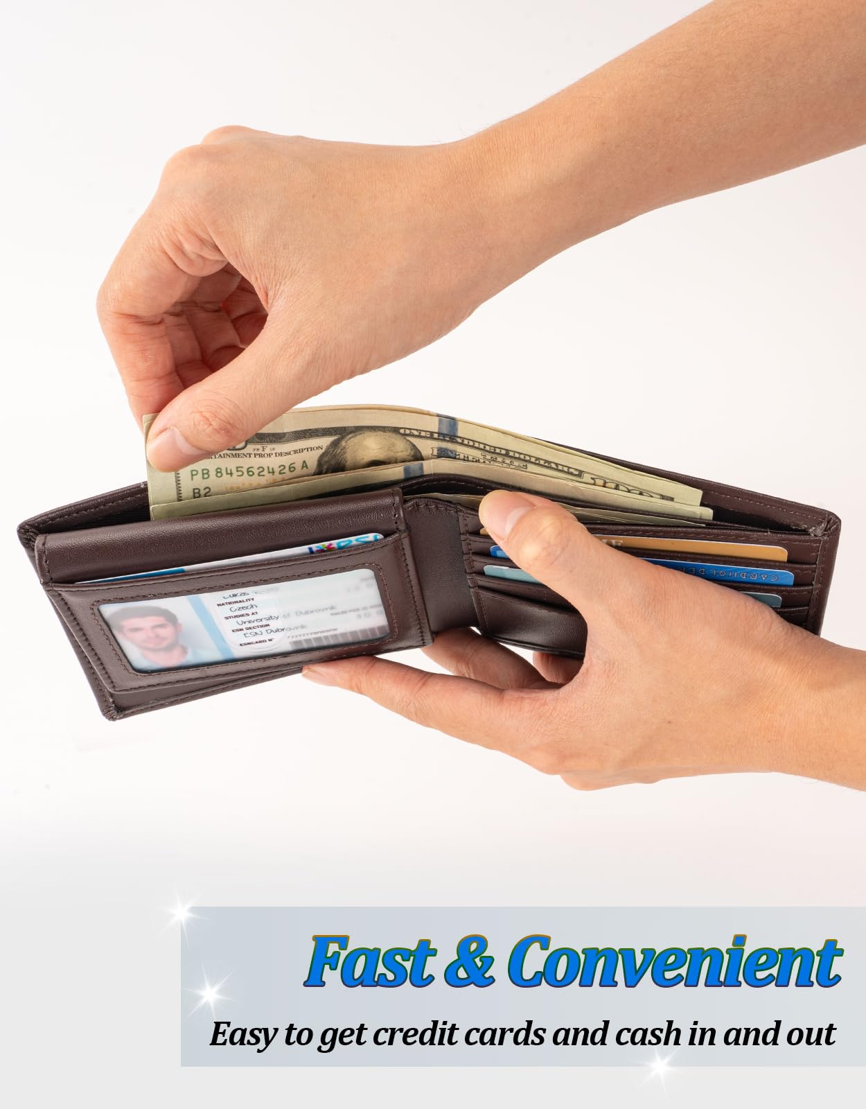 Slim RFID Bifold Wallet for Men - Travelambo
