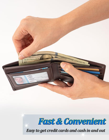 Slim RFID Bifold Wallet for Men - Travelambo