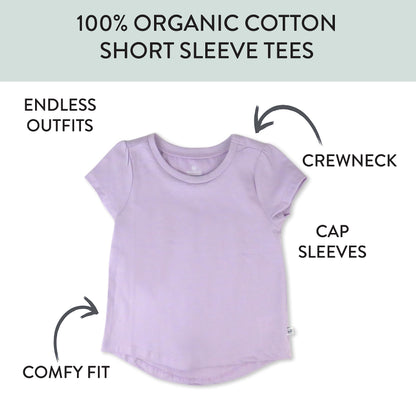 HonestBaby Organic Cotton Puff Sleeve T-Shirt 5-Pack