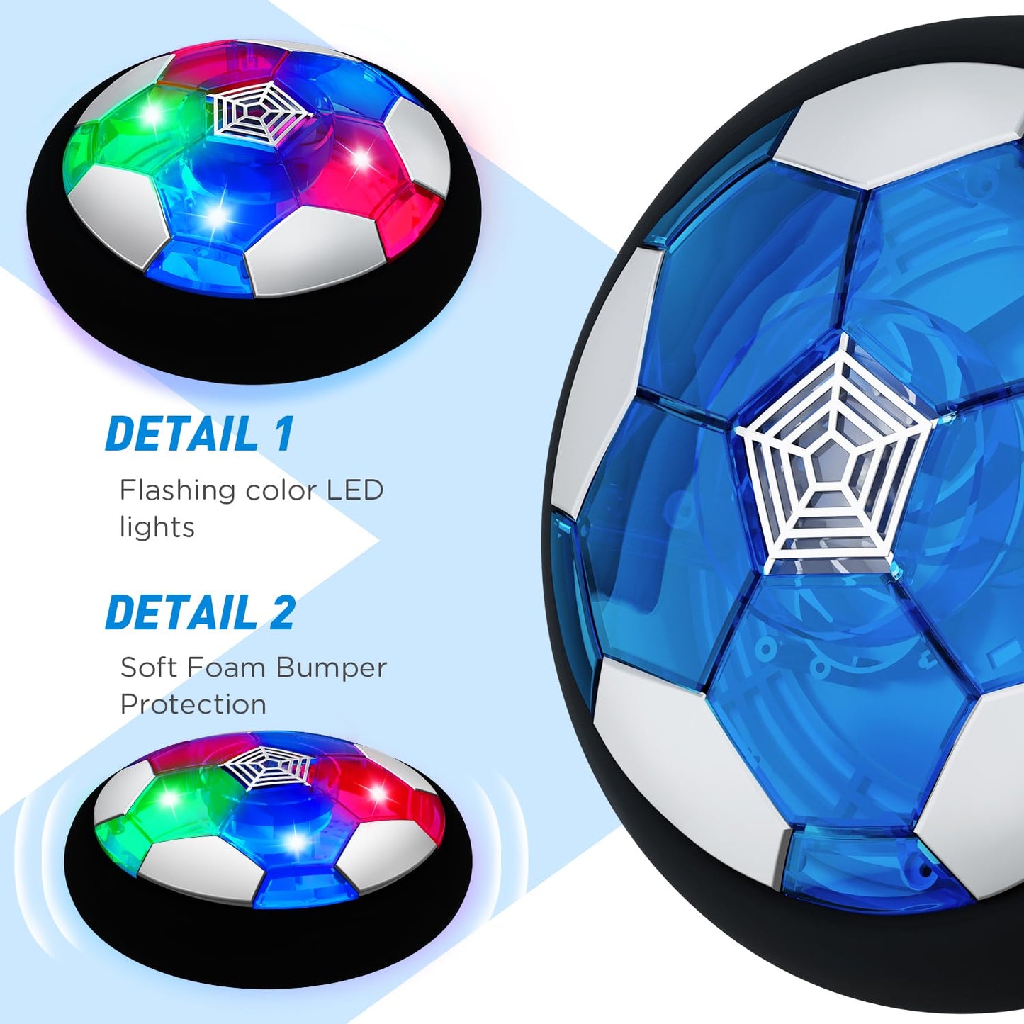 2 Pack Hover Soccer Ball for Kids