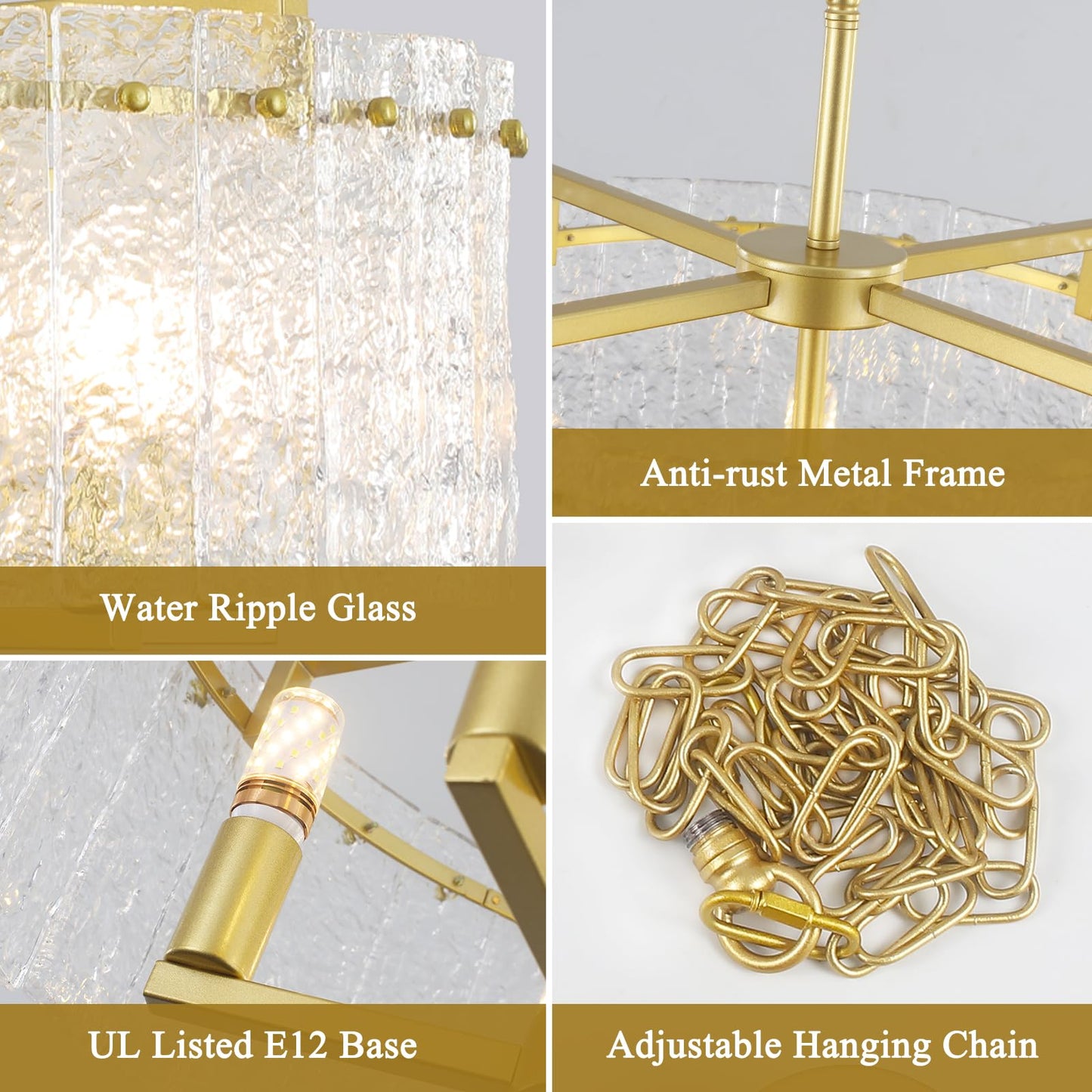 5-Light Modern Farmhouse Chandelier by KOOFREDDO