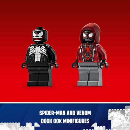 LEGO Marvel Venom Mech Armor vs. Miles Morales, Posable Action for Kids, Marvel Building Set with Minifigures, Travel Toy, Super Hero Battle Gift for Boys and Girls Aged 6 and Up, 76276