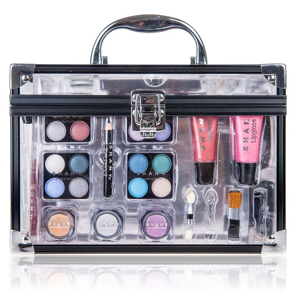 SHANY Makeup Train Case with Eye Palettes & Brushes