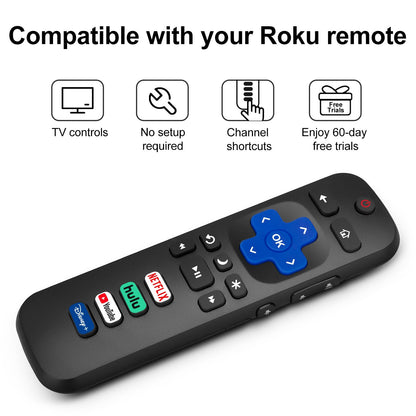 2 Pack Replacement Remote for Roku TVs