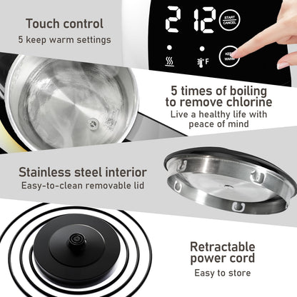 Electric Kettle with 5 Temp Presets and Keep Warm