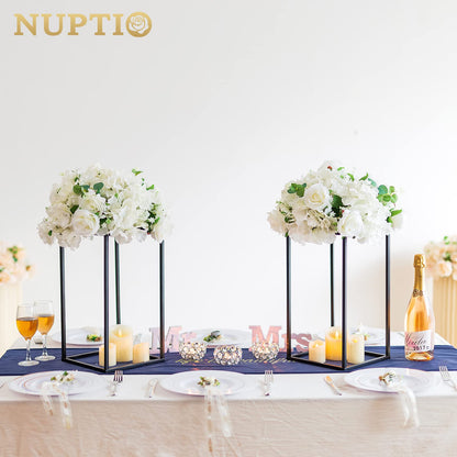 Nuptio Black Cylinder & Square Vases Set