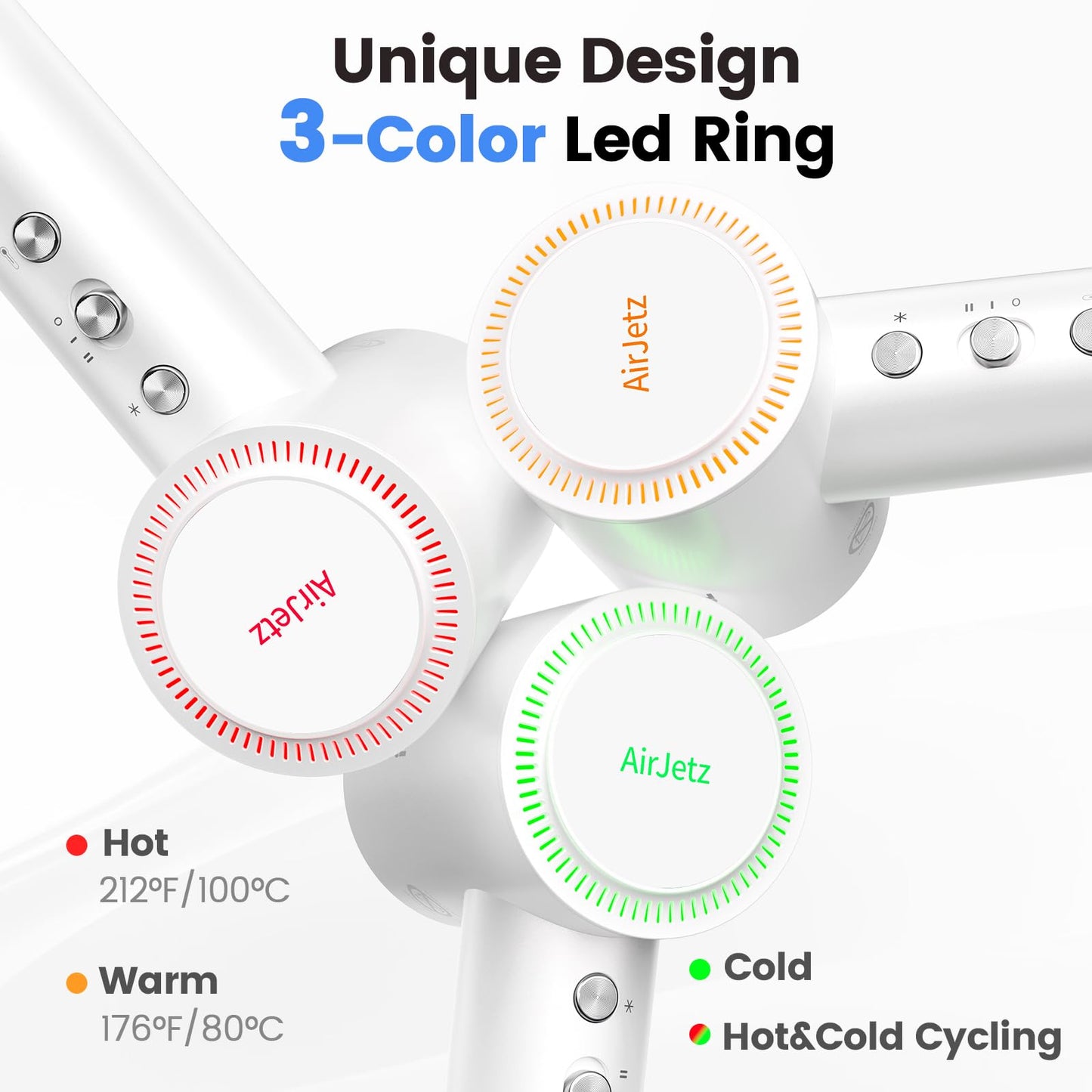 AirJetz High-Speed Ionic Hair Dryer - Lightweight