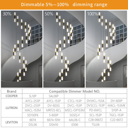 UPDATE: DEAD ❗ LIANGMH 18-Light Modern Kitchen Island Black Gold Ceiling Pendant Light Dimmable LED 108W Staircase Large Chandelier Lobby Living Room Bedroom Foyer High Ceiling Chandelier
