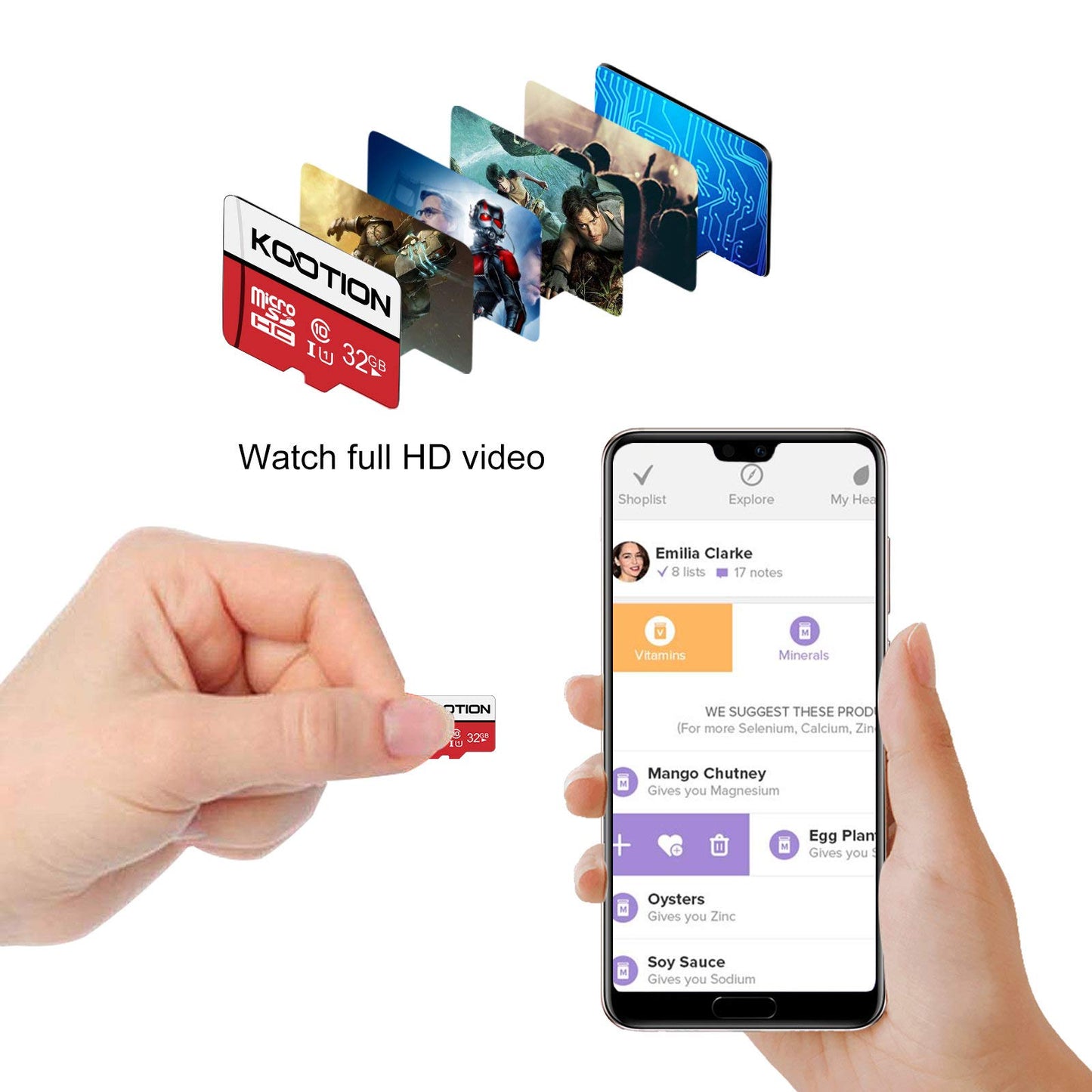KOOTION 5 X 32GB Micro SD Card Class, 10 Micro SDHC Card, 32GB TF Card, High-Speed 5 Pack Memory Card UHS-1, C10, U1