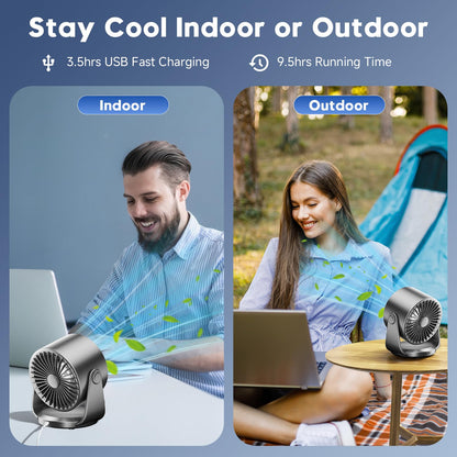 Quiet USB Wall-Mounted Fan with 100 Speeds
