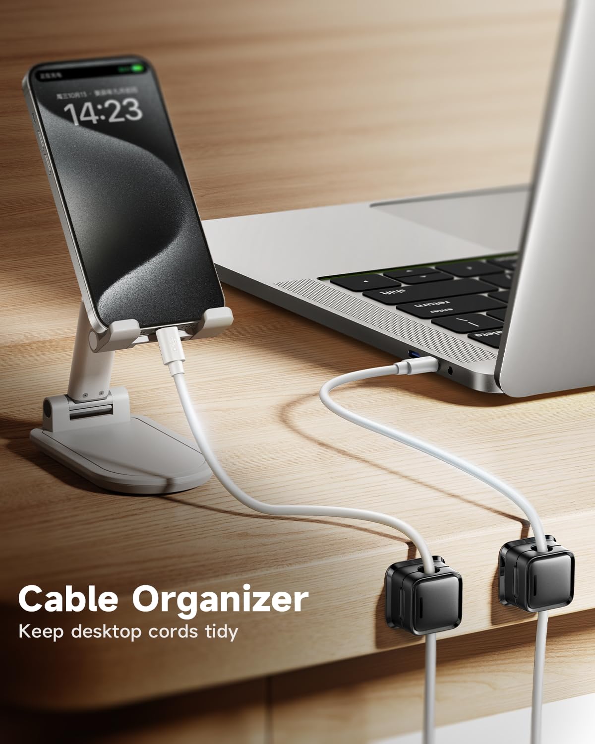 8 Pack Magnetic Cable Clips for Desk Organization