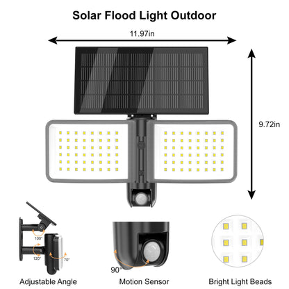 1500LM Fuligent Waterproof Solar Security Lights