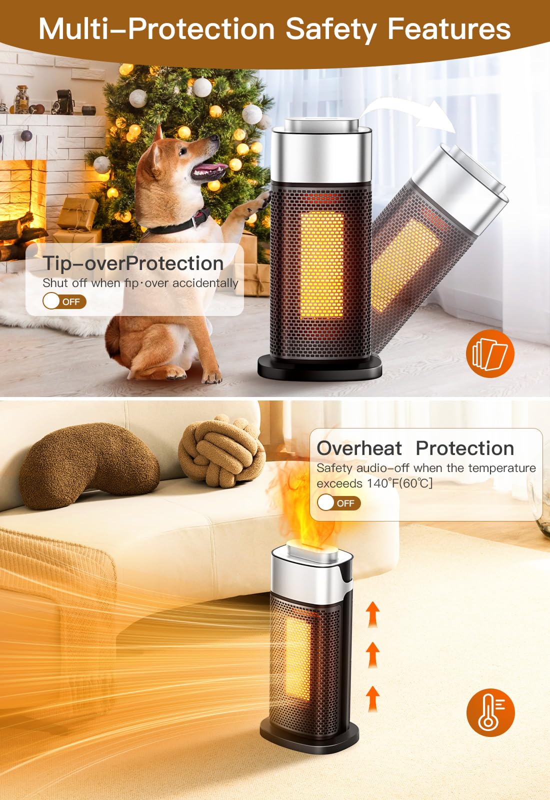 Space Heaters Staholz 3-in-1 Electric Heater with Humidifier