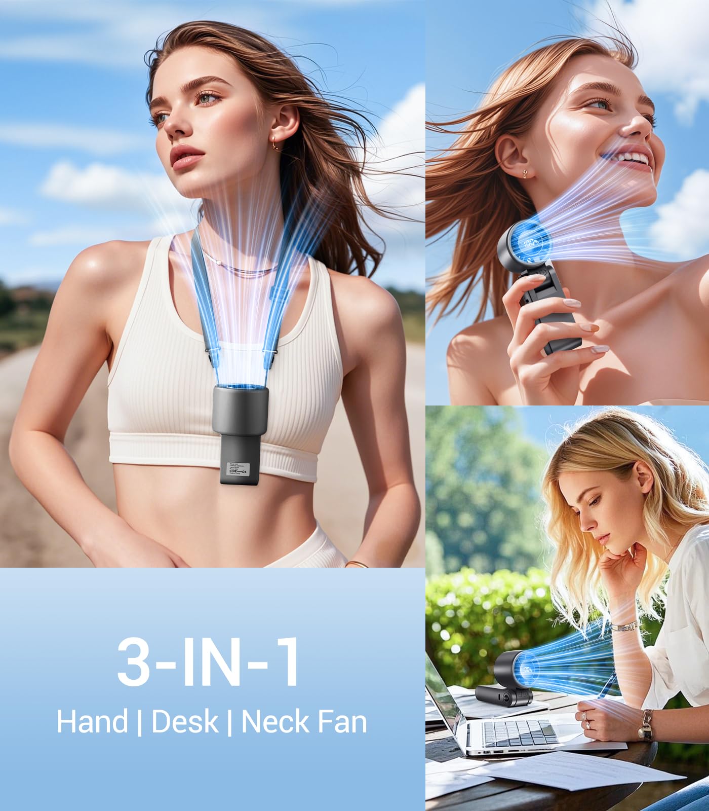 Portable 3-in-1 Turbo Fan for Outdoor Use