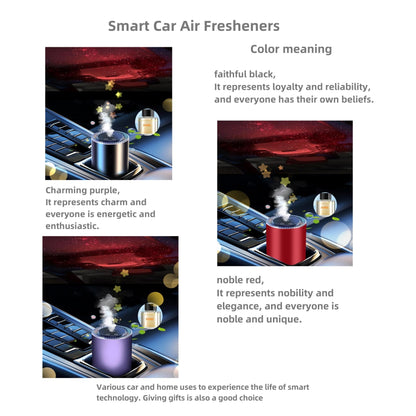Smart Car Air Fresheners 50ml French Natural Perfume Rechargeable with Fashionable Starry Sky New Atomization Experience Auto On/Off Car Humidifier Adjustable Concentration Lasts 5 Months(blacknew)