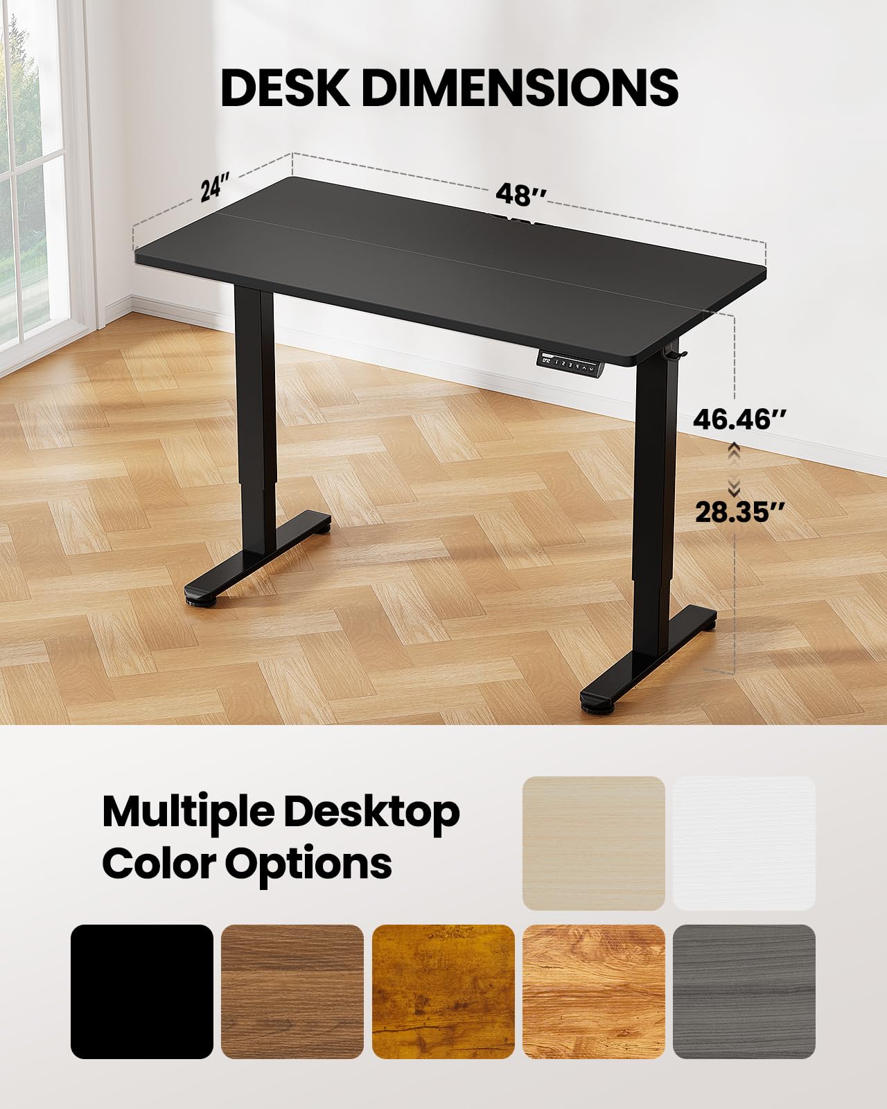 ErGear Adjustable Electric Standing Desk 48x24