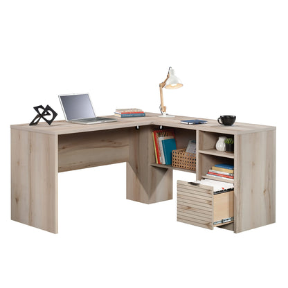 Sauder Harvey Park L-Shaped Home Office Desk, 59.06" x W: 59.06" x H: 30.0", Pacific Maple