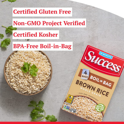 Success Boil-in-Bag Brown Rice, 14-Ounce Box