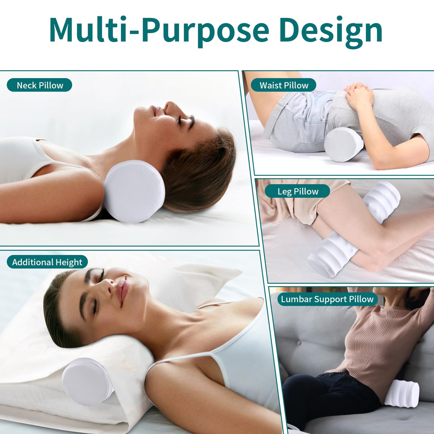 Ergonomic Memory Foam Neck Pillow for Pain Relief