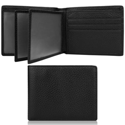 Farcauo Men's Bifold Leather Wallet Compact Design